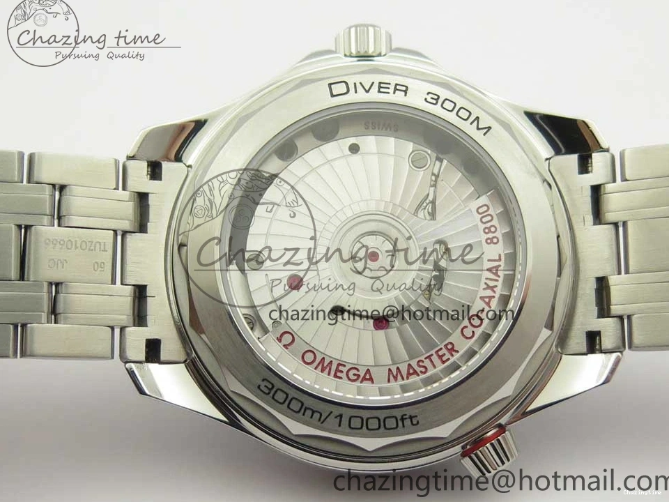 0301 ZeroBulk 2018 Seamaster Diver 300M OMF Best Edition Blue Ceramic Blue Dial on SS Bracelet A8800 (Black Balance Wheel) 7957